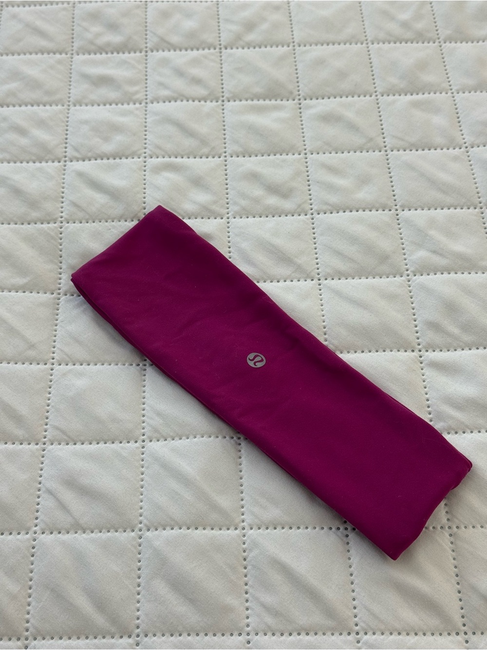 Lululemon Headband O/S Magenta Pink Wide Stretch Workout Yoga Running